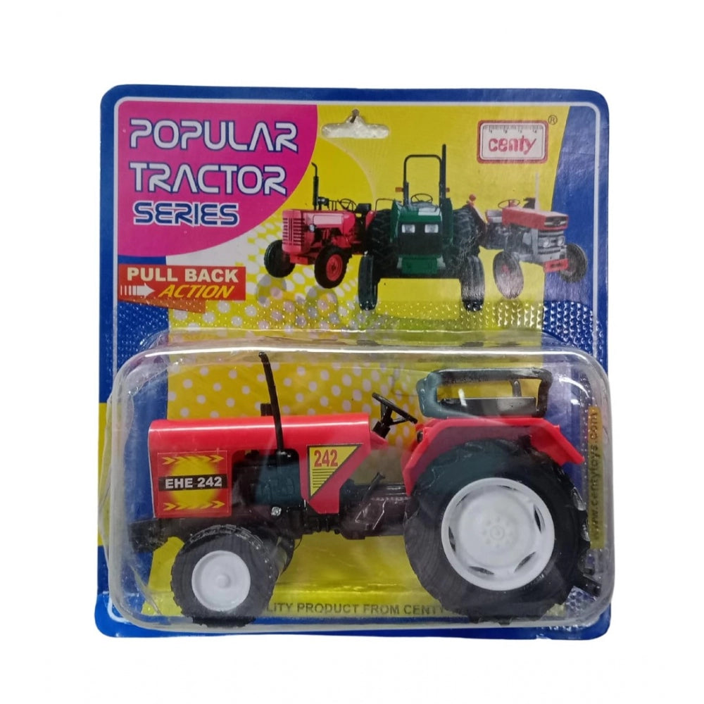 Amfyn Plastic Farmer Tractor Pull Back Action Mini Vehicle (Assorted)