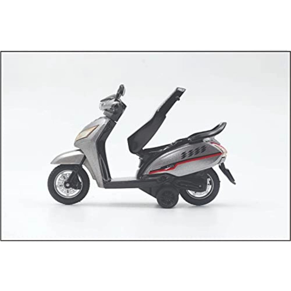 Amfyn Plastic Pullback Activa Scooter (White)