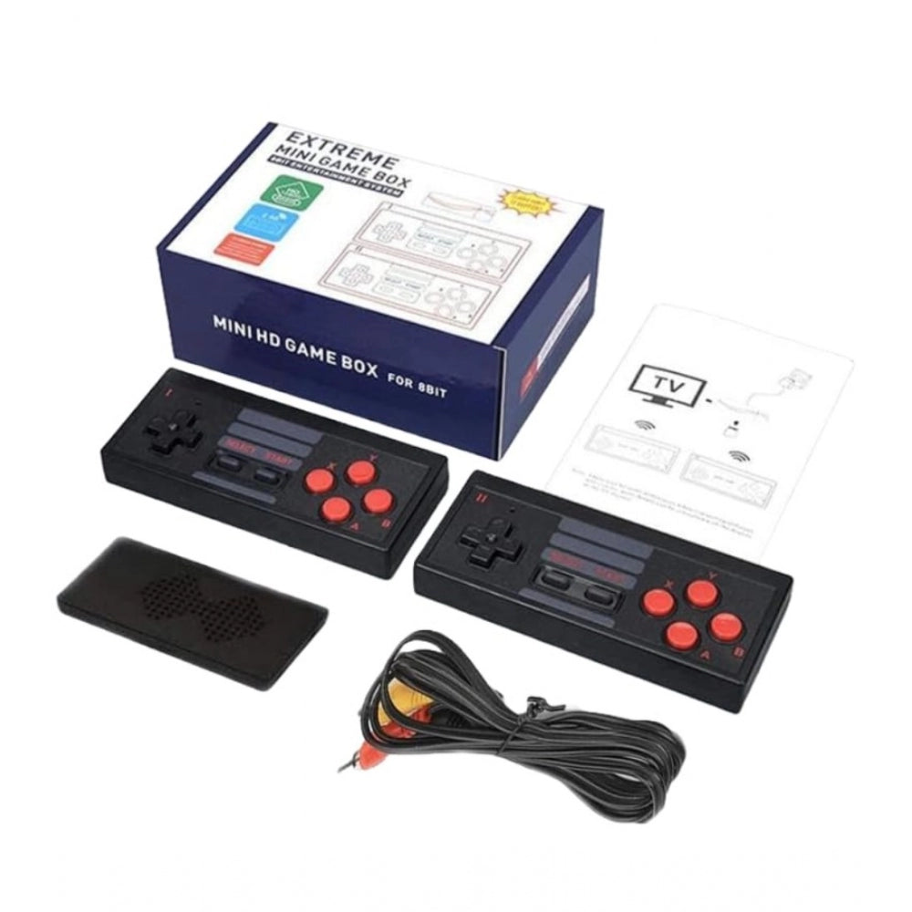 Amfyn Plastic Mini Retro Game System BuiltIn 620 Games And 2 Controllers (Black)
