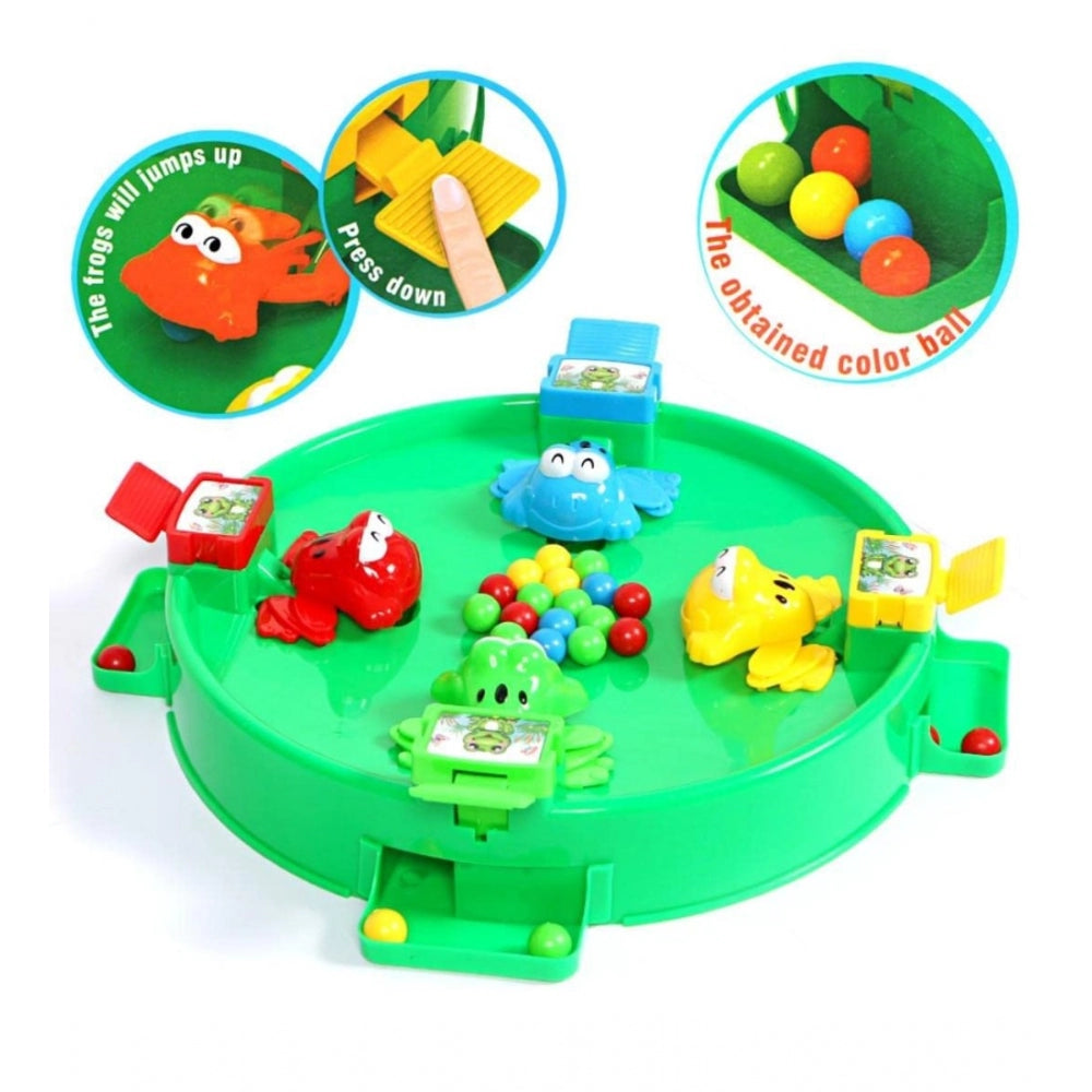 Amfyn Plastic Frog Eat Beans Game4 Players (Multicolor)