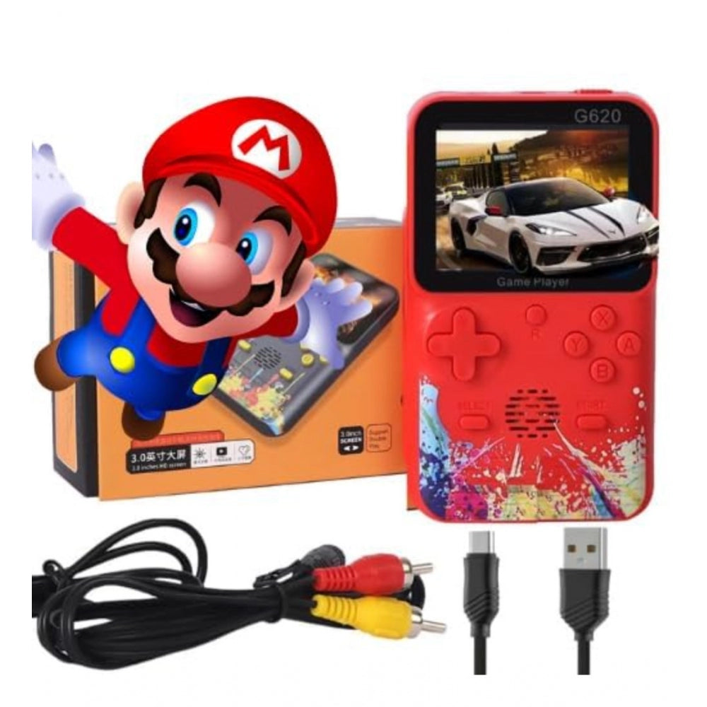 Amfyn Plastic Video Game For Kids Console 500 In1 Classic Games (Red)