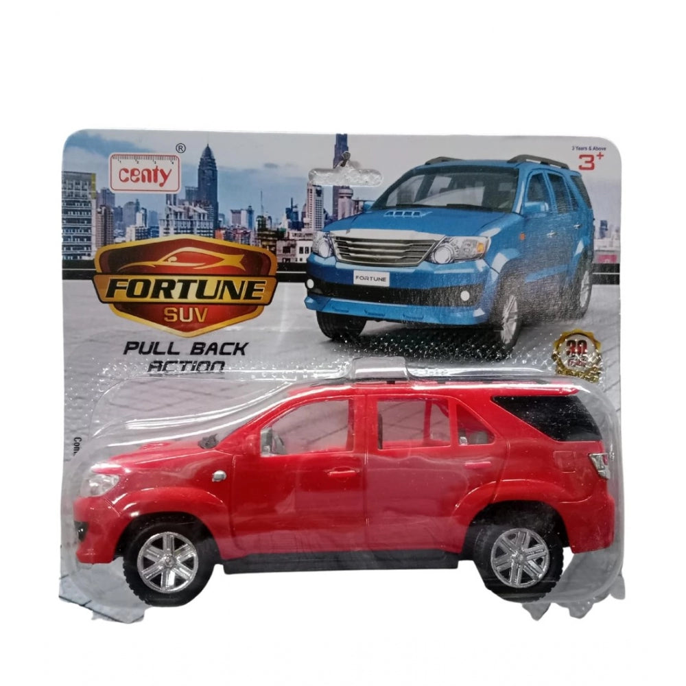 Amfyn Plastic Pull Back Action Suv Fortuner (Red)