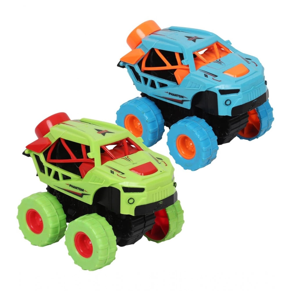 Amfyn Plastic Friction Powered Monster Truck Push Go Off Road Car (Assorted)