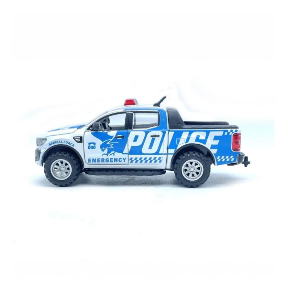 Amfyn Plastic Police Car For Kids (White)