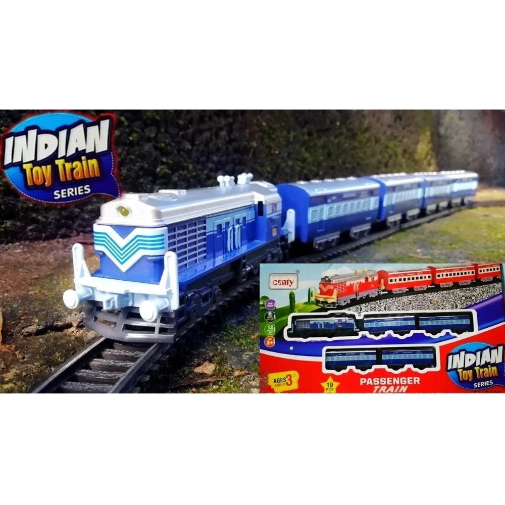 Amfyn Plastic Passenger Toy Train Set With Railway Track For Kids (Assorted)