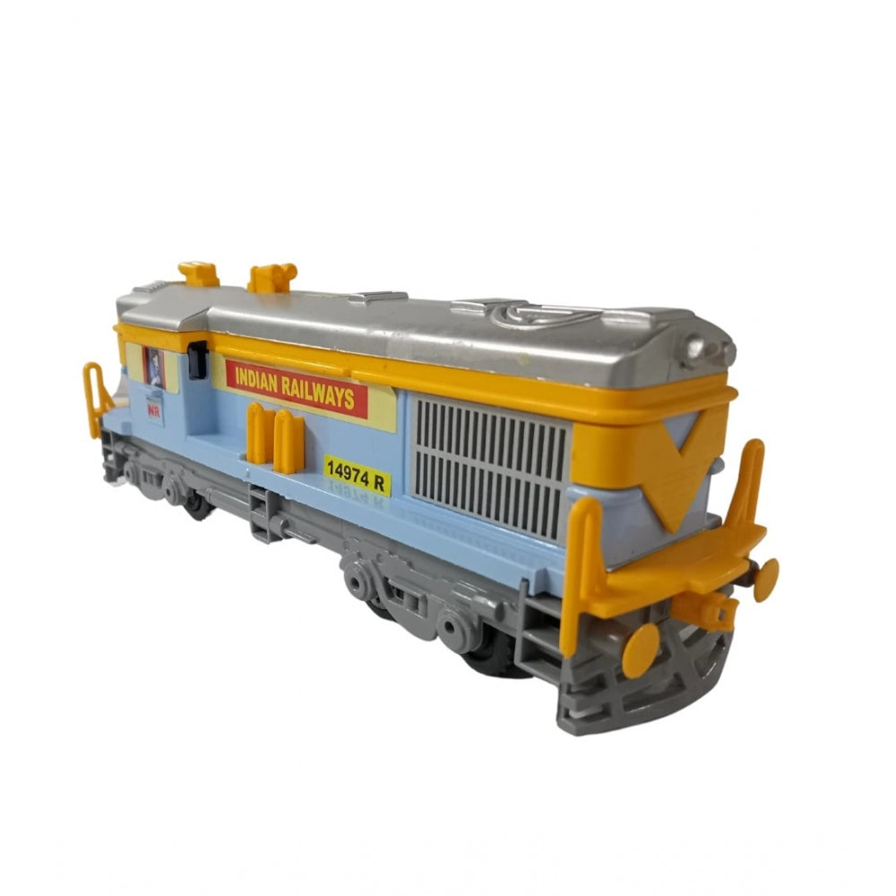 Amfyn Plastic 8 Wheels Engine With Pull Back Action Train (Multicolor)
