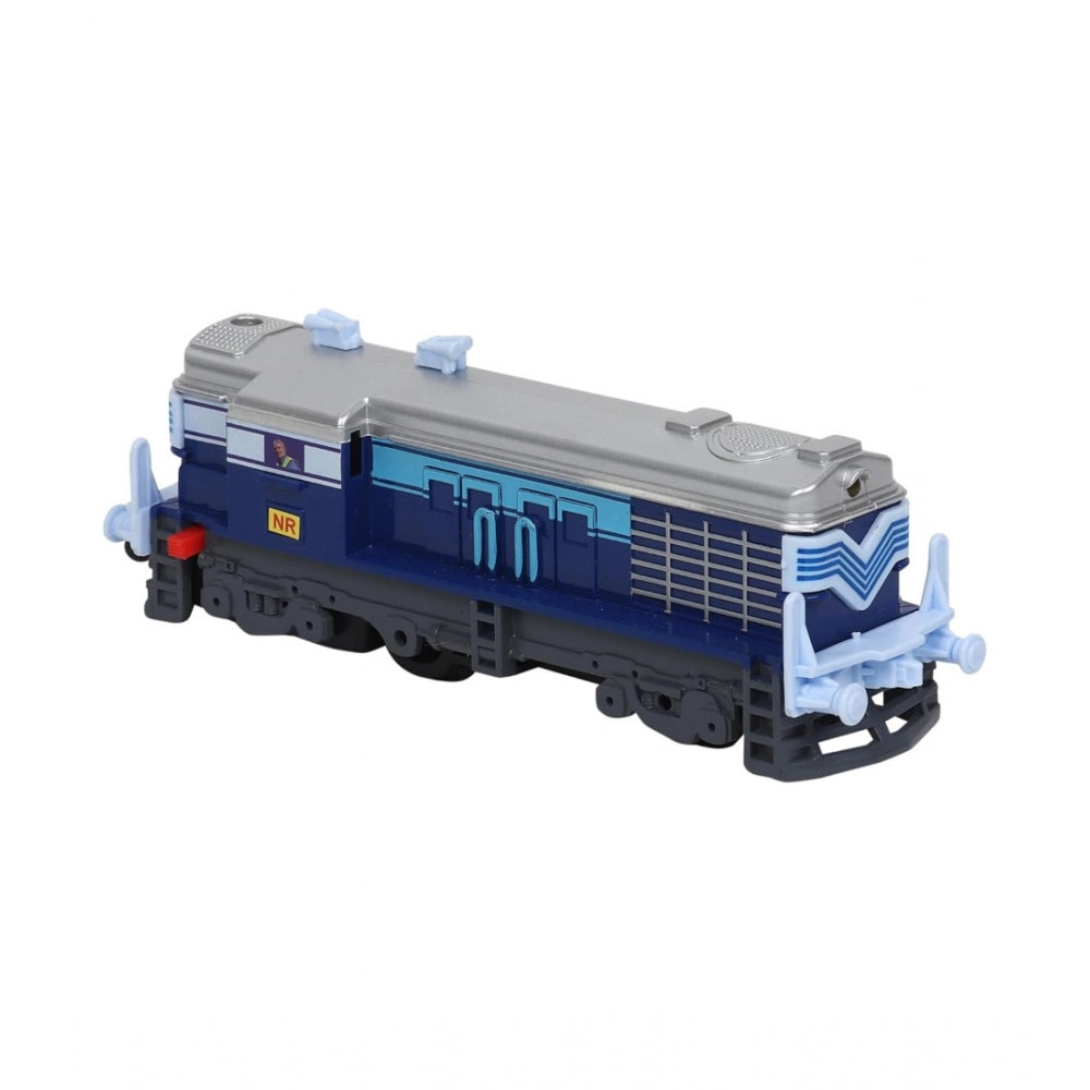 Amfyn Plastic Passenger Train Set With Tracks For Kids (Blue)