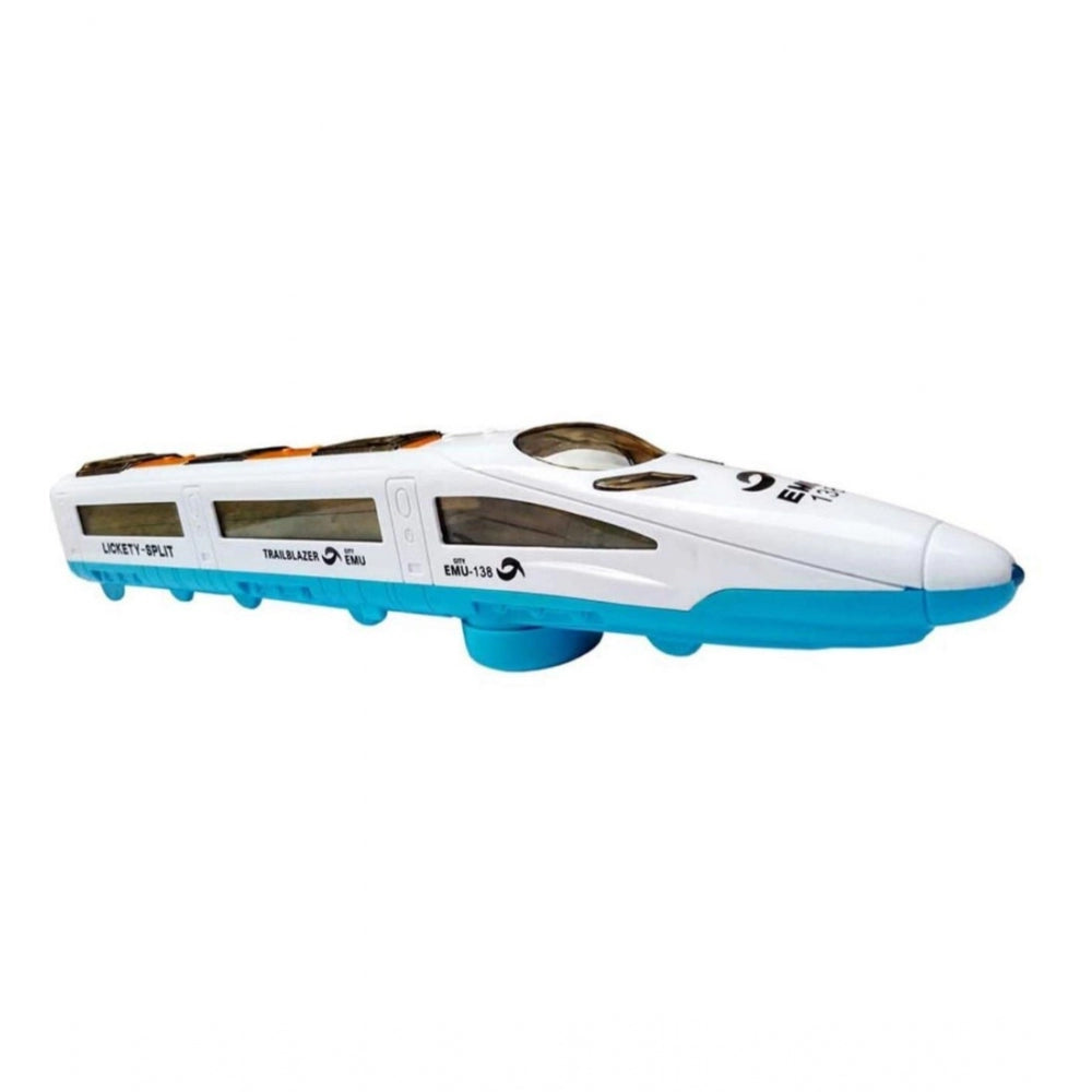 Amfyn Plastic 3D Light Sound Auto Moving System Emu Speed Train (Assorted)