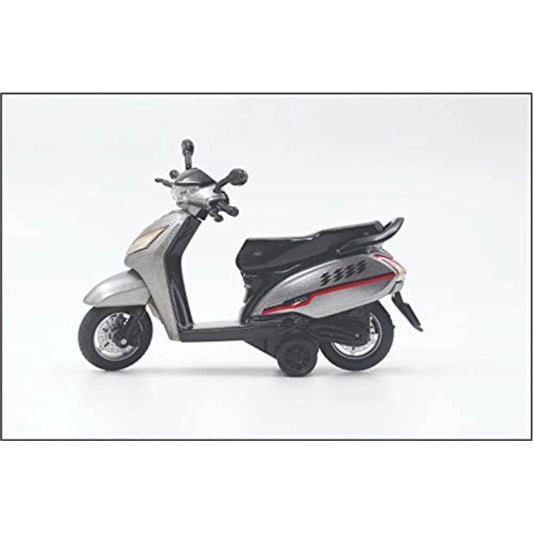Amfyn Plastic Pullback Activa Scooter (White)