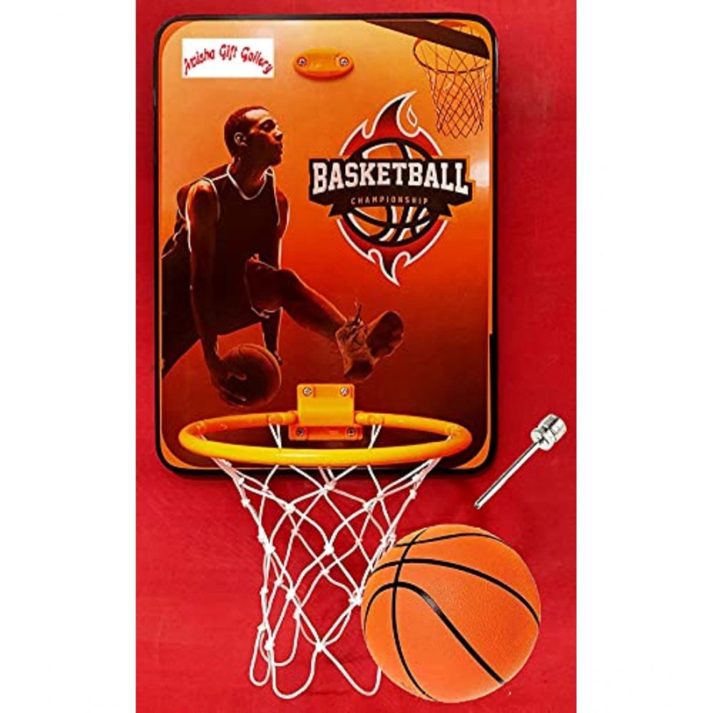 Amfyn Plastic Basketball For Kids Hanging Board With Ball (Multicolor)