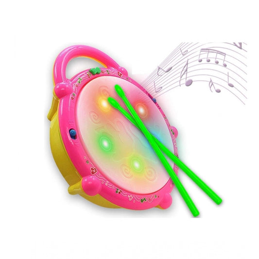 Amfyn Plastic 3D Flash Drums With Lights Musical (Assorted)