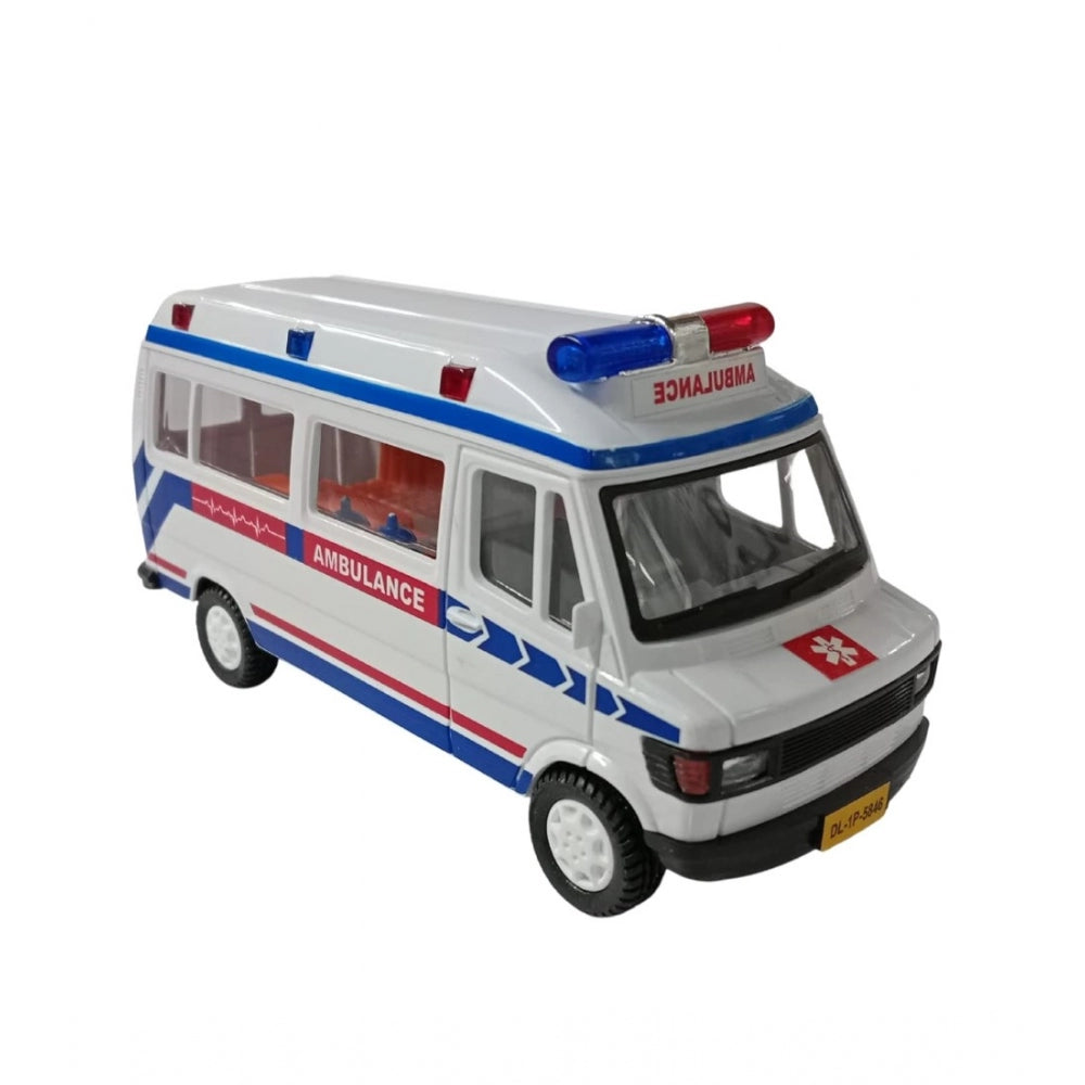 Amfyn Plastic Ambulance Emergency Medical Technicians Bus Suv Car (White)