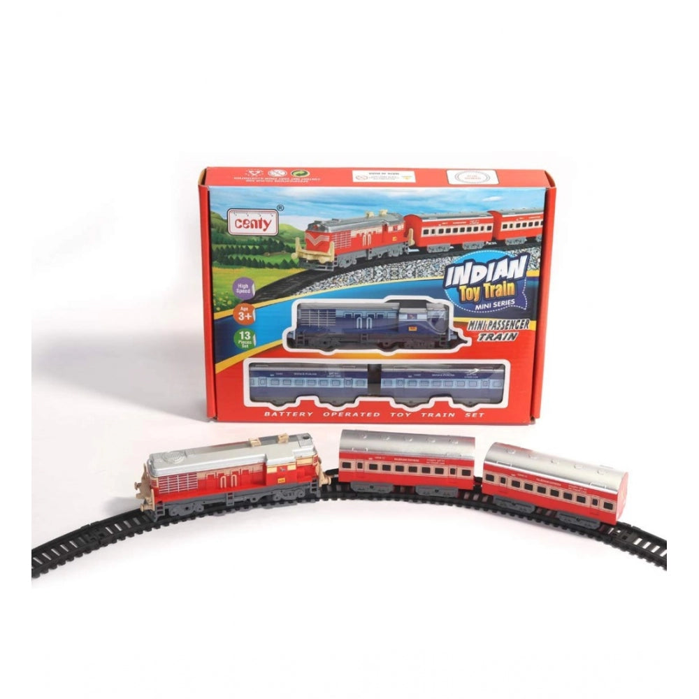 Amfyn Plastic Passenger Toy Train Set With Railway Track For Kids (Assorted)
