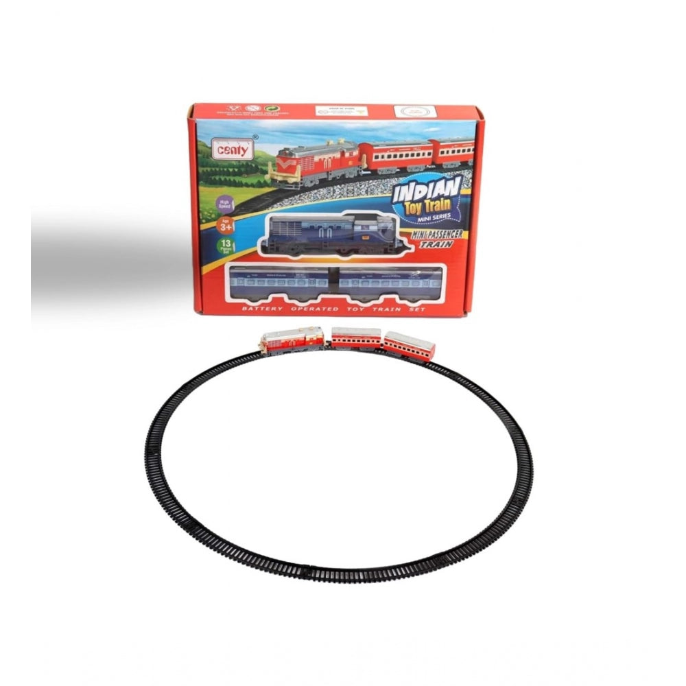 Amfyn Plastic Passenger Toy Train Set With Railway Track For Kids (Assorted)