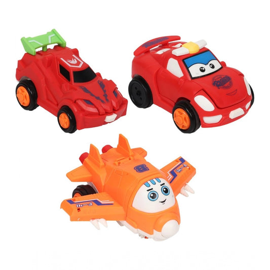 Amfyn Plastic Transformer Robot Car (Multicolor)