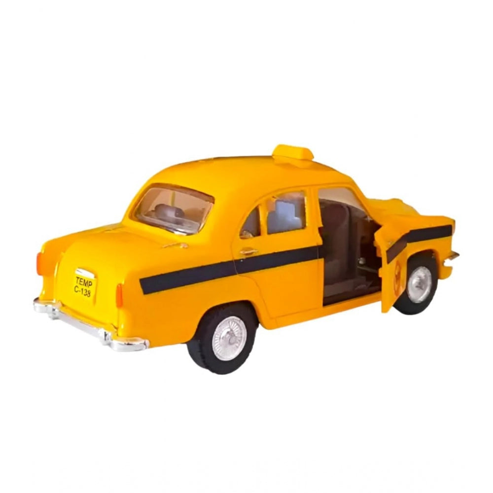 Amfyn Plastic Kolkata Ambassador Taxi Car (Yellow)