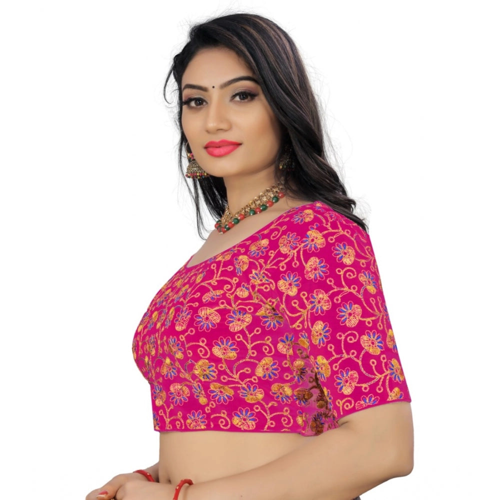 Amfyn Women's Phantom Cording Readymade Blouse (Pink, Size: Free Size)