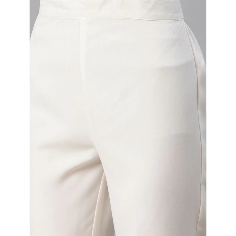 Amfyn Women's Casual 3-4Th Sleeve Floral Printed Rayon Kurti And Pant Set (Maroon)