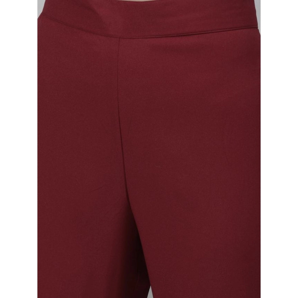 Amfyn Women's Casual 3-4Th Sleeve Floral Printed Rayon Kurti And Pant Set (Grey)