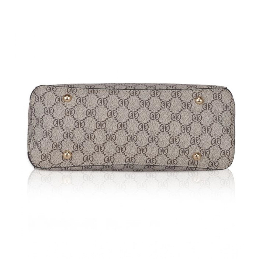 Amfyn Women's Faux Leather Printed Handbag (Coffee)