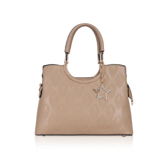 Amfyn Women's Faux Leather Printed Adjustable Long Belt Handbag (Khaki)