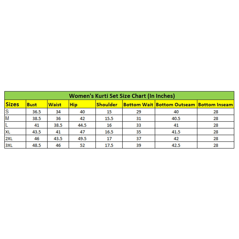 Amfyn Women's Casual 3-4Th Sleeve Floral Printed Chanderi Cotton Kurti Palazzo And Dupatta Set (Green)