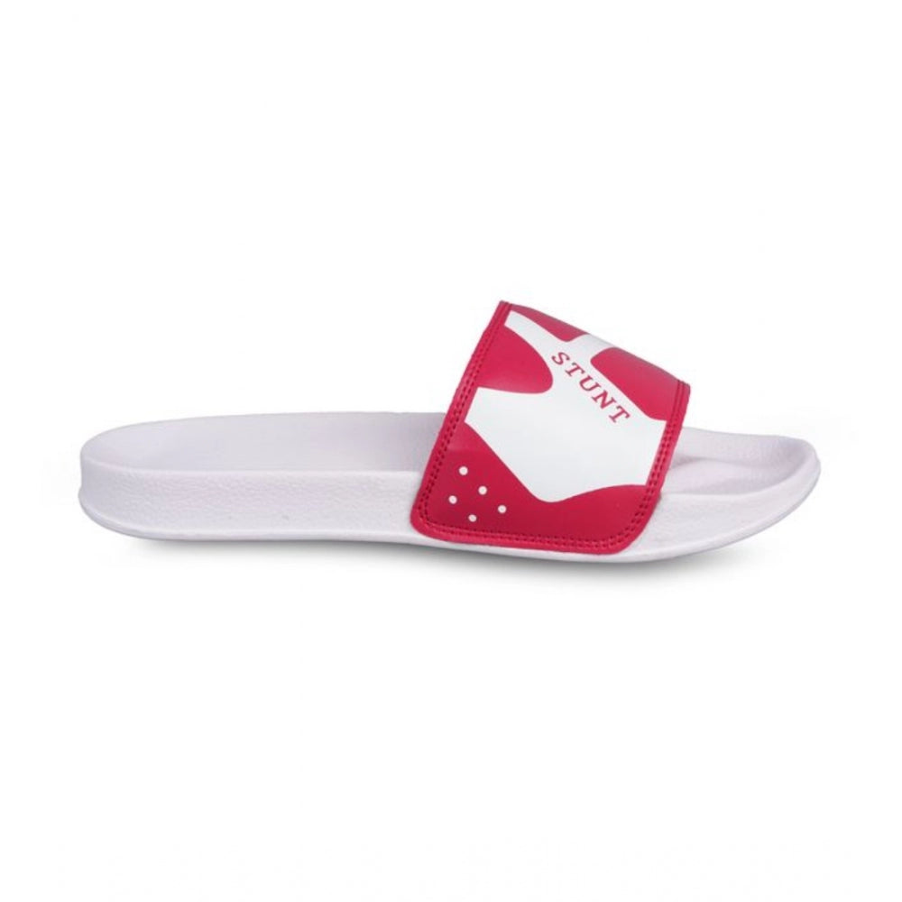 Amfyn Men's Rubber Comfortable Flip-Flops and Slippers (Red)