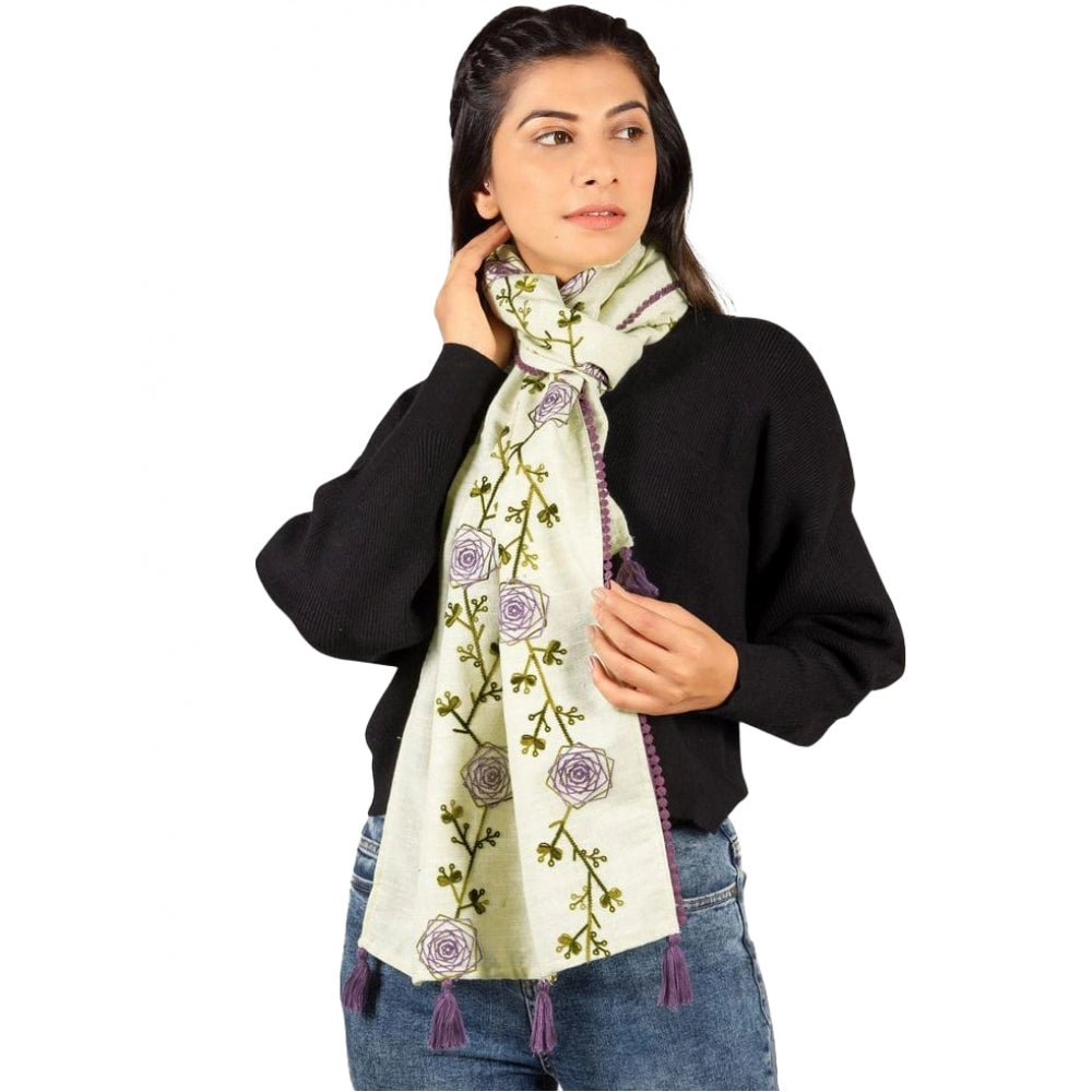 Amfyn Women's Cotton Opaque Stole (Lemon, Length: 1.5 to 2 Mtr)