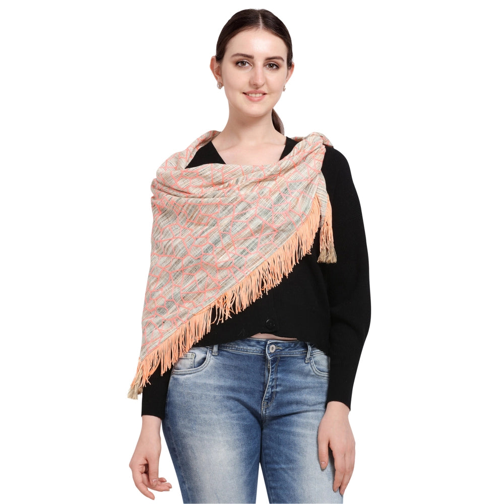 Amfyn Women's Cotton Embroidered Dupatta (Offwhite, Length: 0.5 to 1 Mtr)