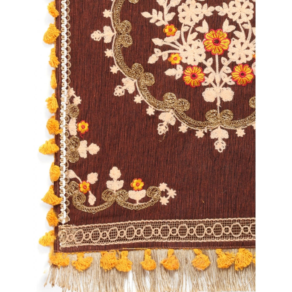 Amfyn Women's Cotton Embroidered Dupatta (Peach, Length: 1.5 to 2 Mtr)