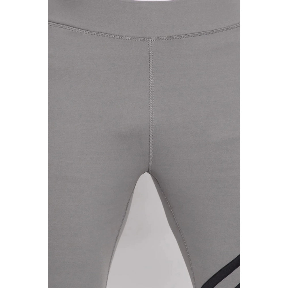 Amfyn Men's Striped Polyester Tights (Grey)