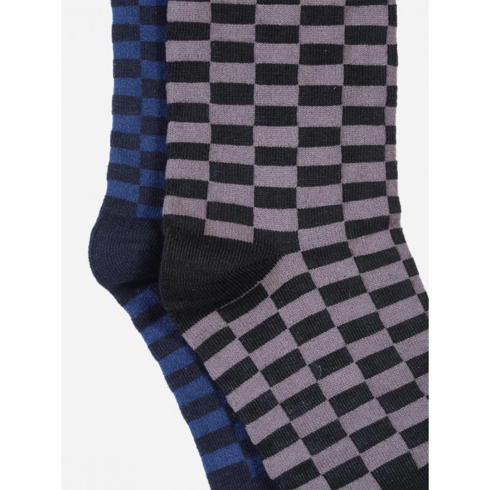 Amfyn Men's Printed Cotton Spandex Mid Length Socks (Assorted)