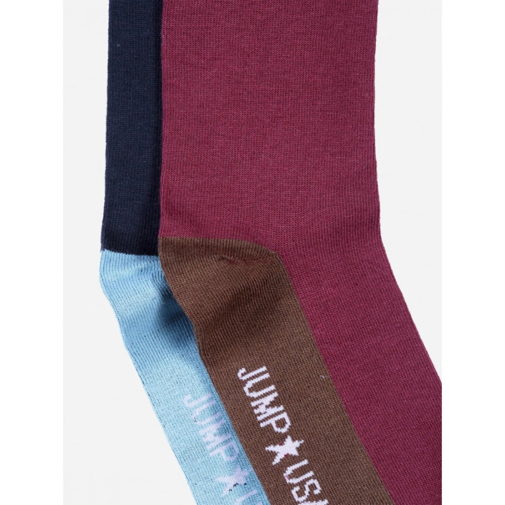Amfyn Men's Printed Cotton Spandex Mid Length Socks (Assorted)