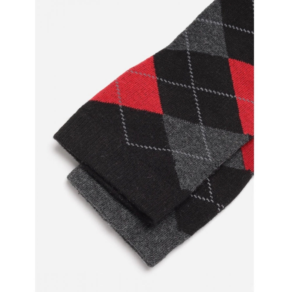 Amfyn Men's Printed Cotton Spandex Calf Length Socks (Assorted)