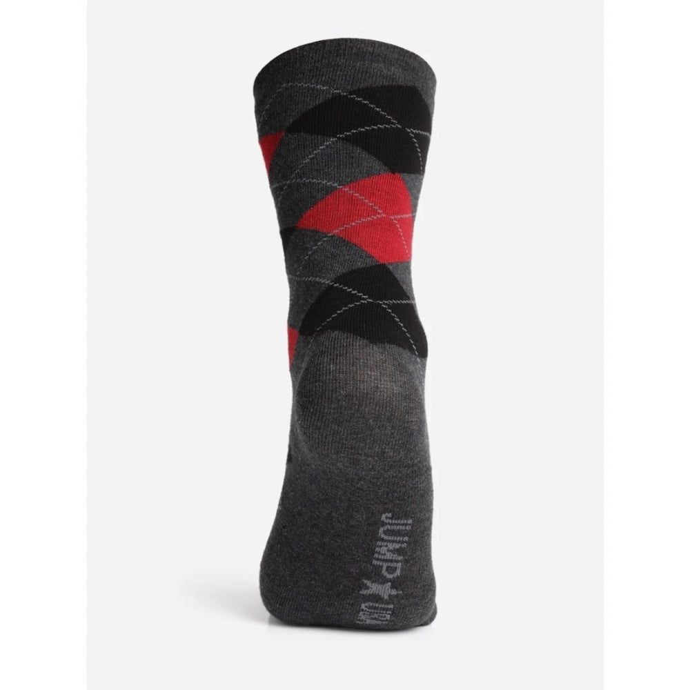 Amfyn Men's Printed Cotton Spandex Calf Length Socks (Assorted)