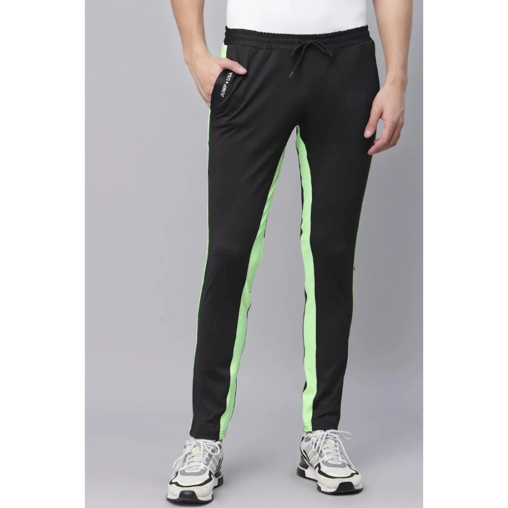 Amfyn Men's Colour Blocked Polyester Tights (Black)