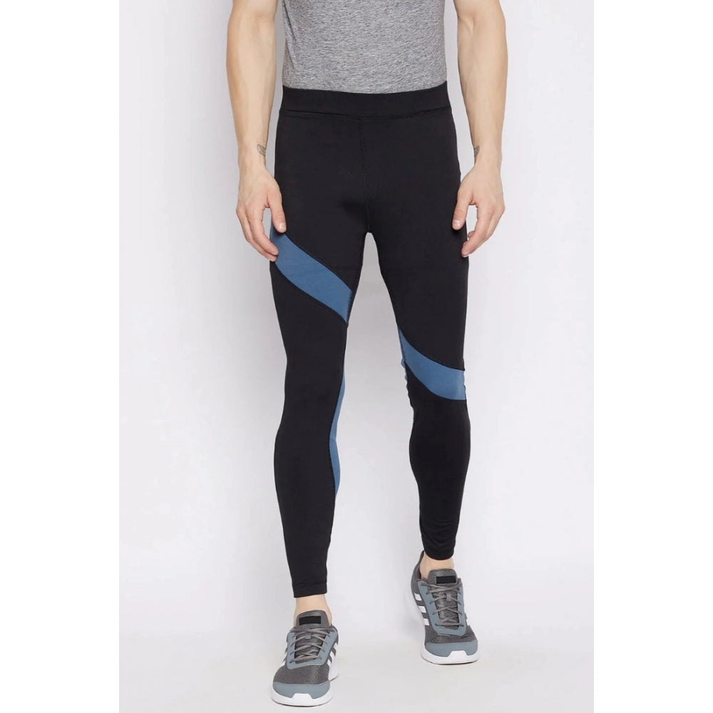 Amfyn Men's Striped Polyester Tights (Black)