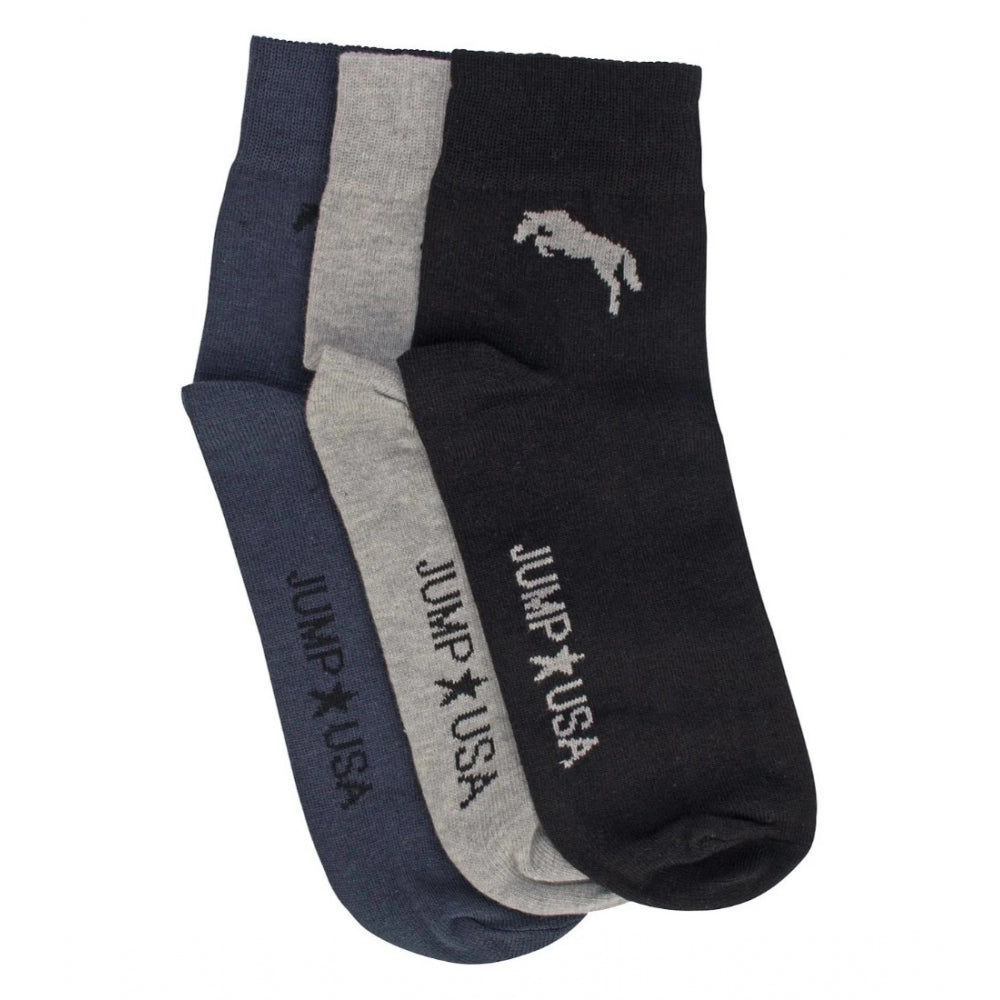 Fashion Men's Printed Cotton Spandex Ankele Length Socks (Assorted)