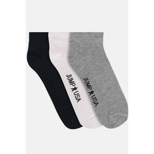 Fashion Men's Printed Cotton Spandex Ankle Length Socks (Assorted)