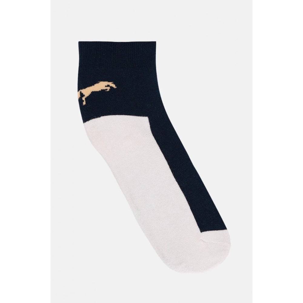 Amfyn Men's Printed Cotton Spandex Ankle Length Socks (Assorted)