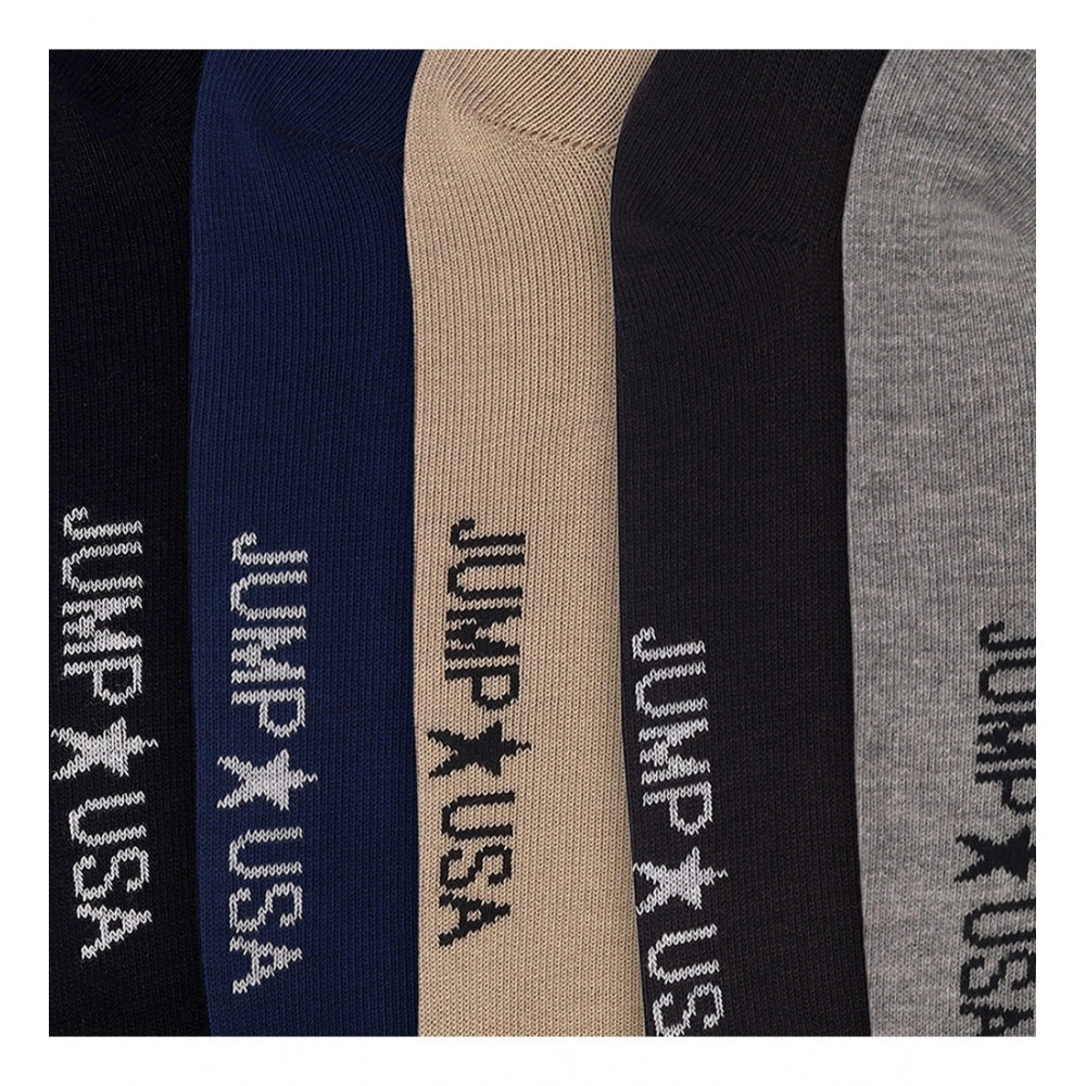 Amfyn Men's Printed Cotton Spandex Ankle Length Socks (Assorted)