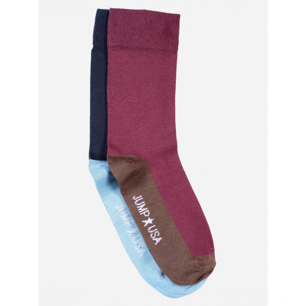 Amfyn Men's Printed Cotton Spandex Mid Length Socks (Assorted)