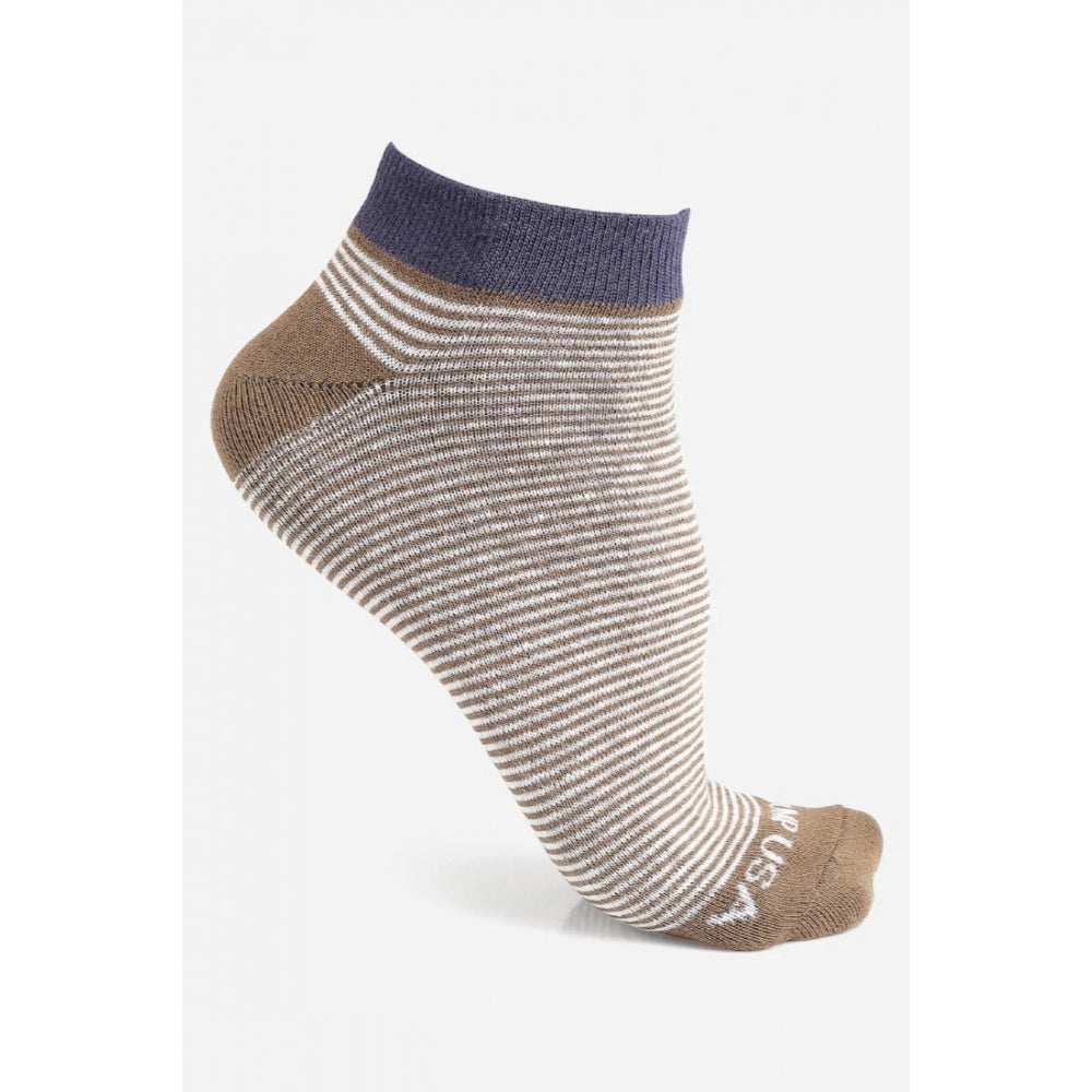 Amfyn Men's Printed Cotton Spandex Ankle Length Socks (Assorted)