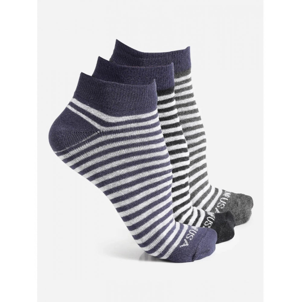 Amfyn Men's Printed Cotton Spandex Ankle Length Socks (Assorted)