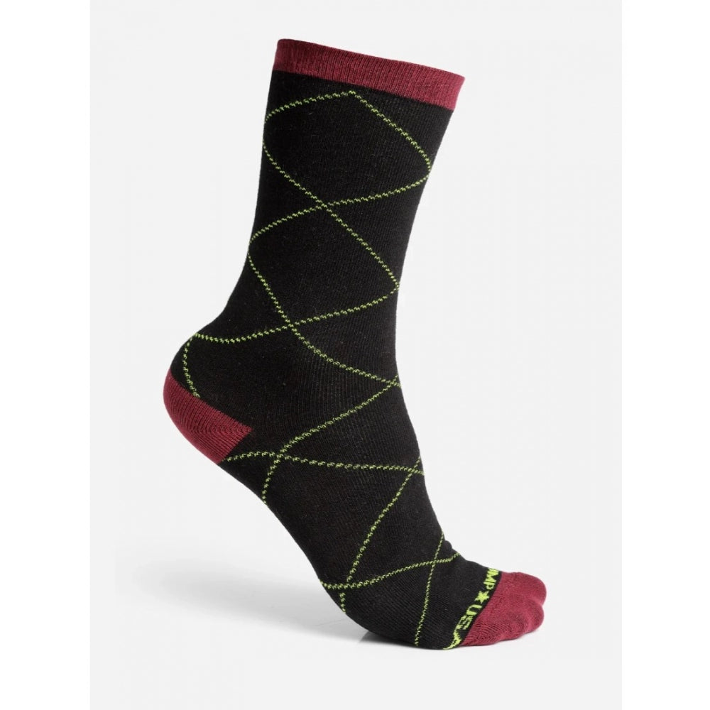 Amfyn Men's Printed Cotton Spandex Calf Length Socks (Assorted)