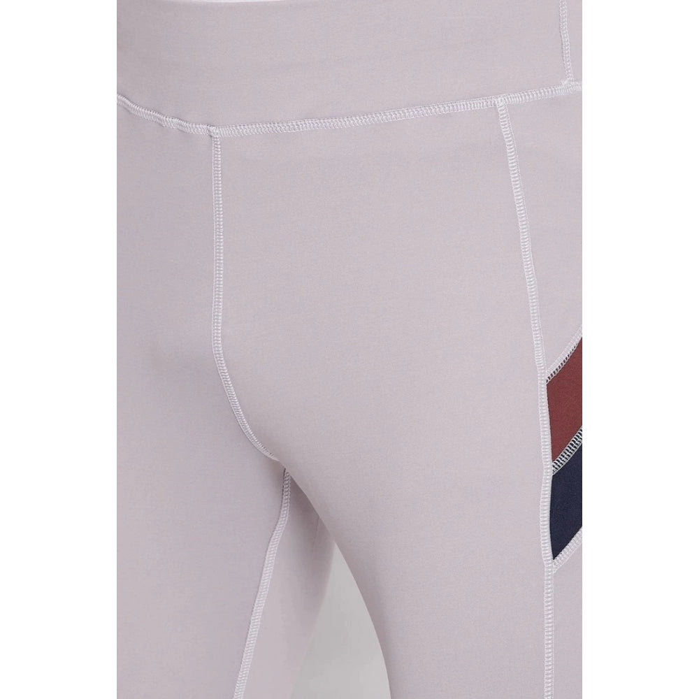 Amfyn Men's Solid Polyester Tights (Grey)