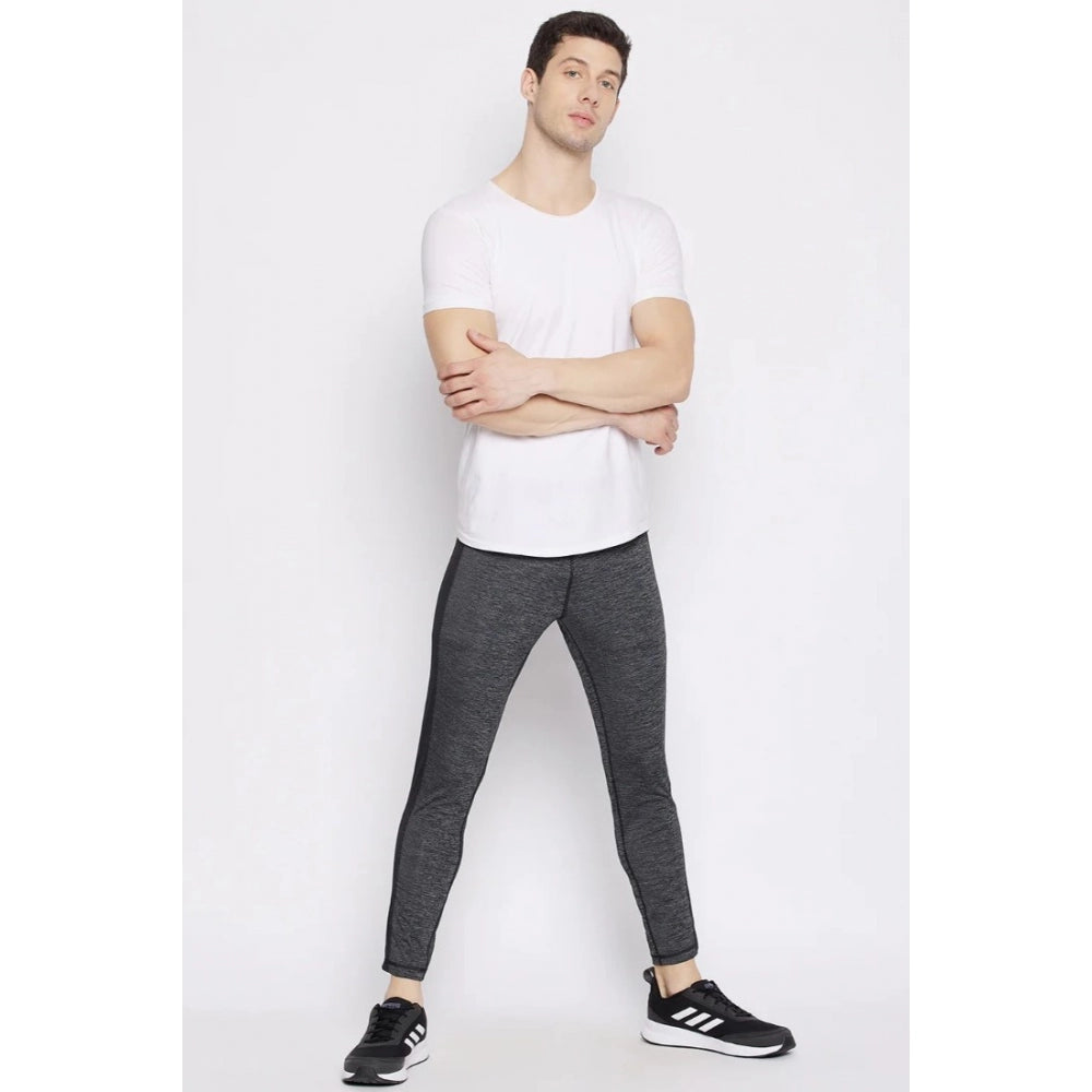 Amfyn Men's Patterned Polyester Tights (Grey)