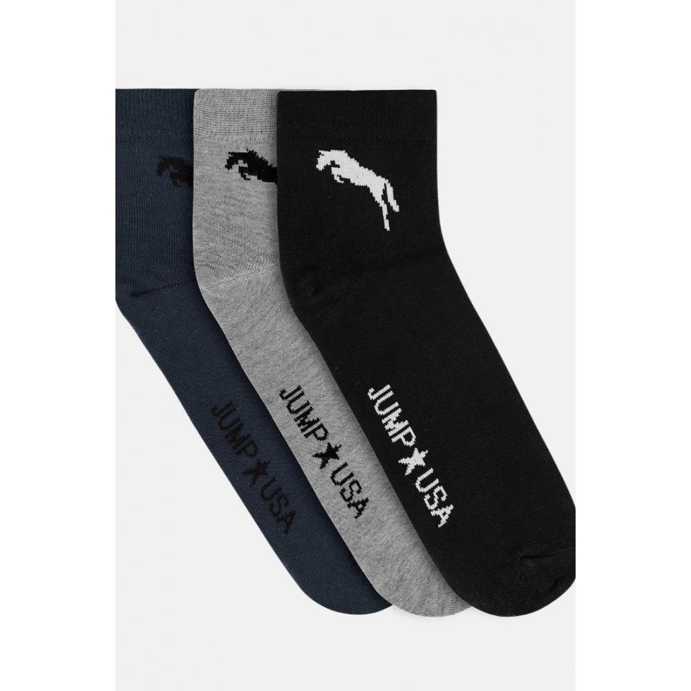 Fashion Men's Printed Cotton Spandex Ankle Length Socks (Assorted)
