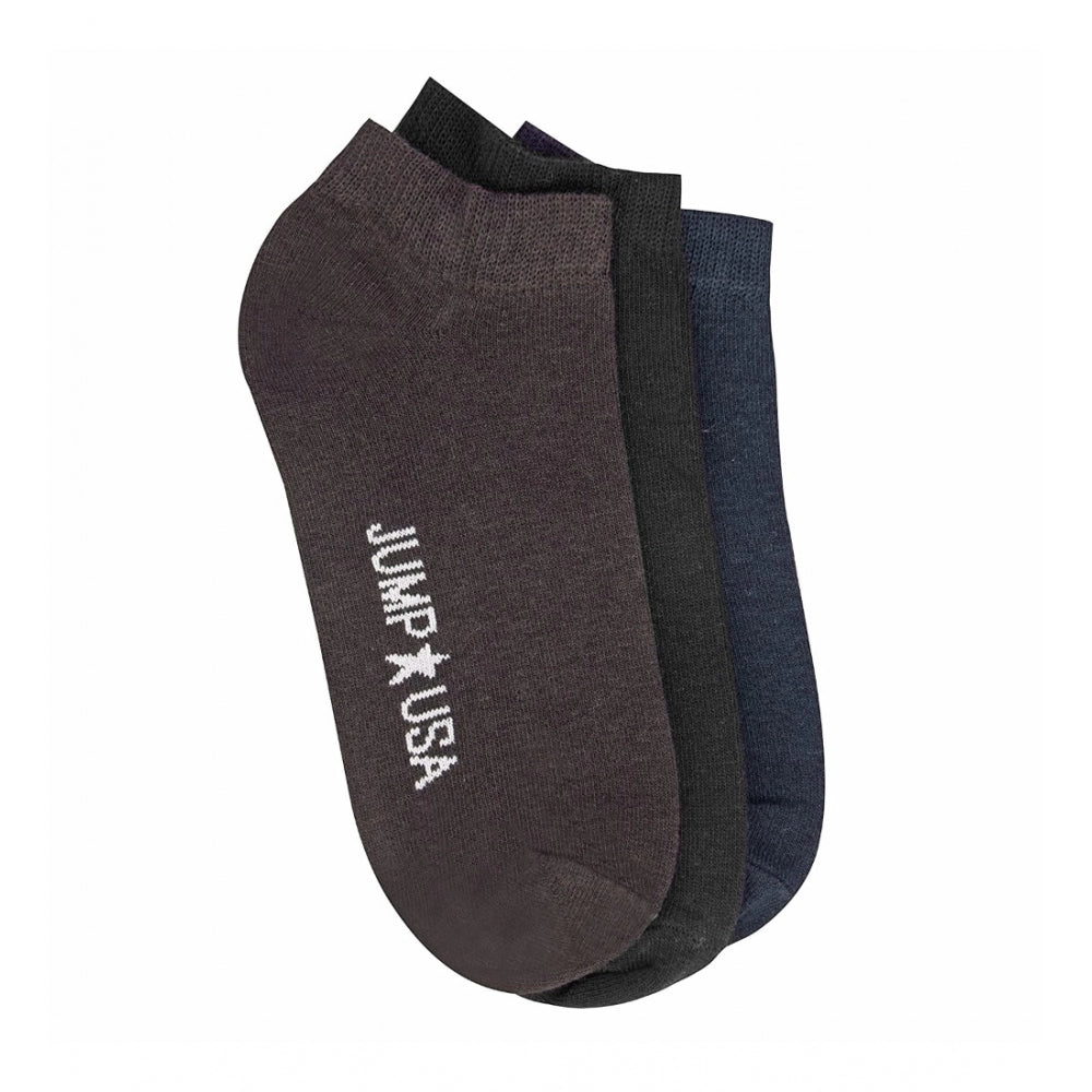 Amfyn Men's Printed Cotton Spandex Ankle Length Socks (Assorted)