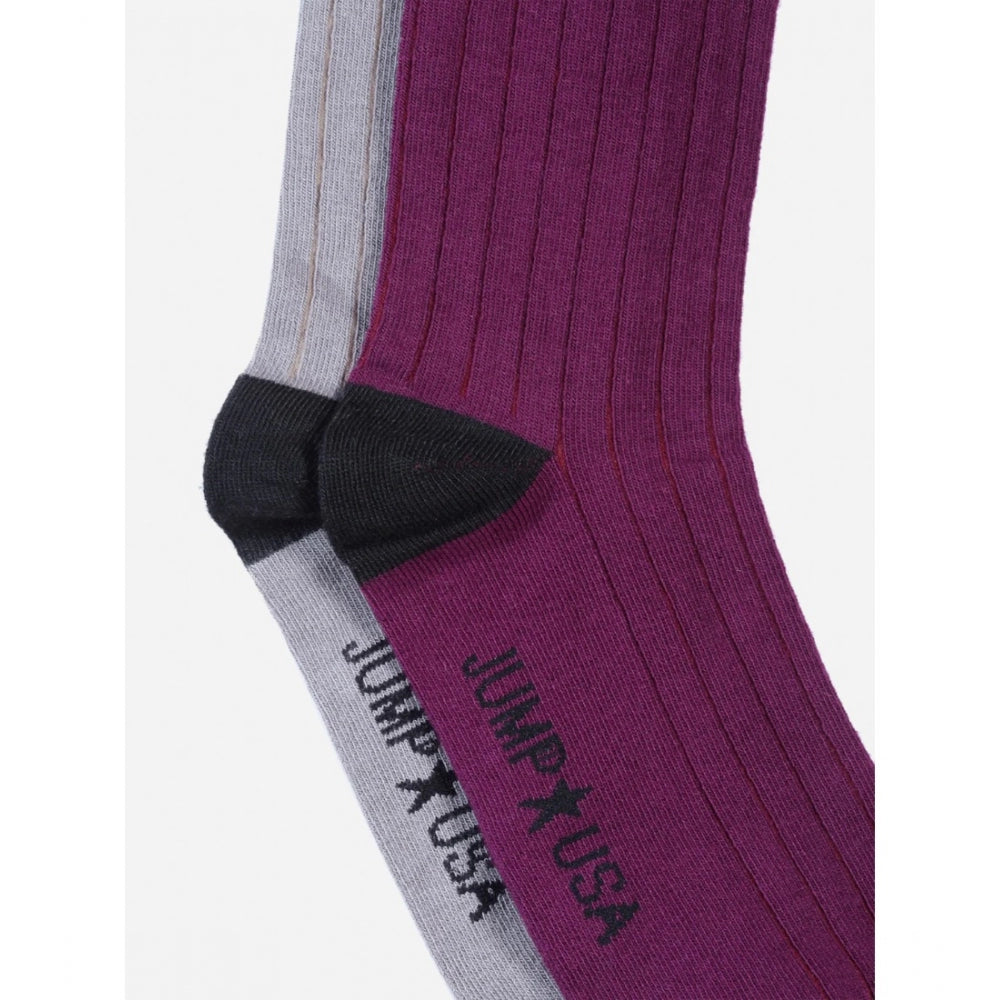 Amfyn Men's Printed Cotton Spandex Mid Length Socks (Assorted)